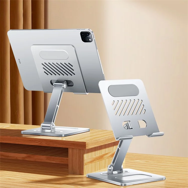 XUNDD XDHO-027 ArmorSeries Supporto da Tavolo Pieghevole Multifunzione in Lega di Alluminio per Tablet - Argento