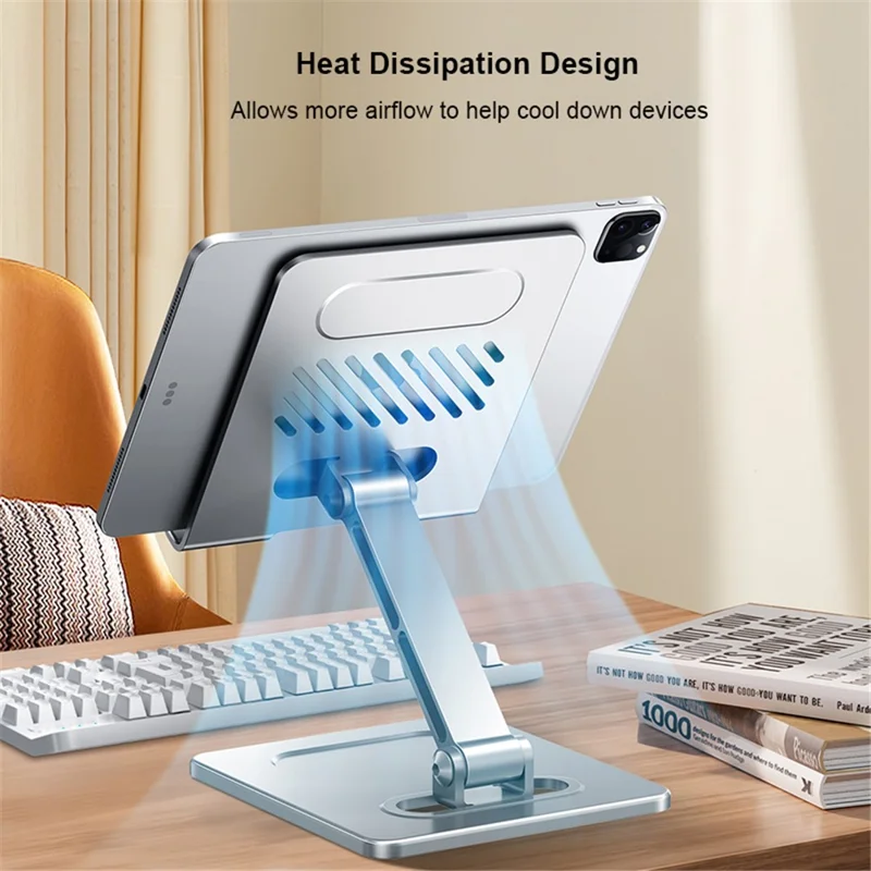 XUNDD XDHO-027 ArmorSeries Folding Desktop Stand Multi-Function Desktop Aluminum Alloy Tablet Holder - Black