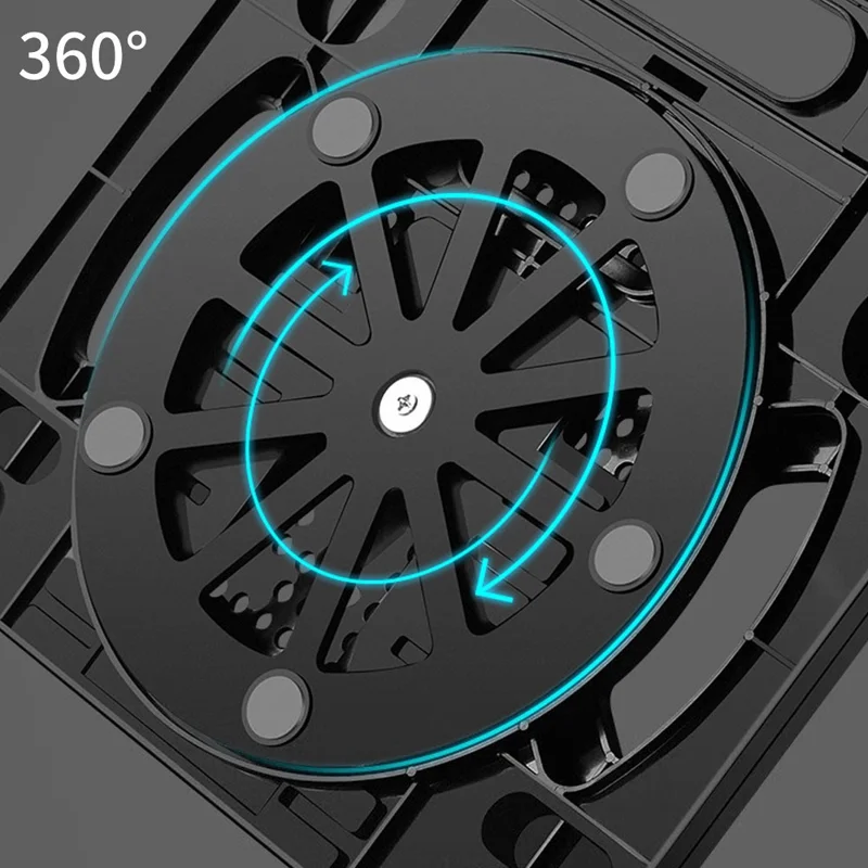 Bærbar højdejusterbar laptop køleplade, roterbar ståplade til bærbar computer, holder til telefon - Hvid
