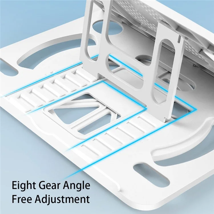 Portable Height Adjustable Laptop Cooling Base Rotatable Notebook Cooler Stand Phone Holder - Pink