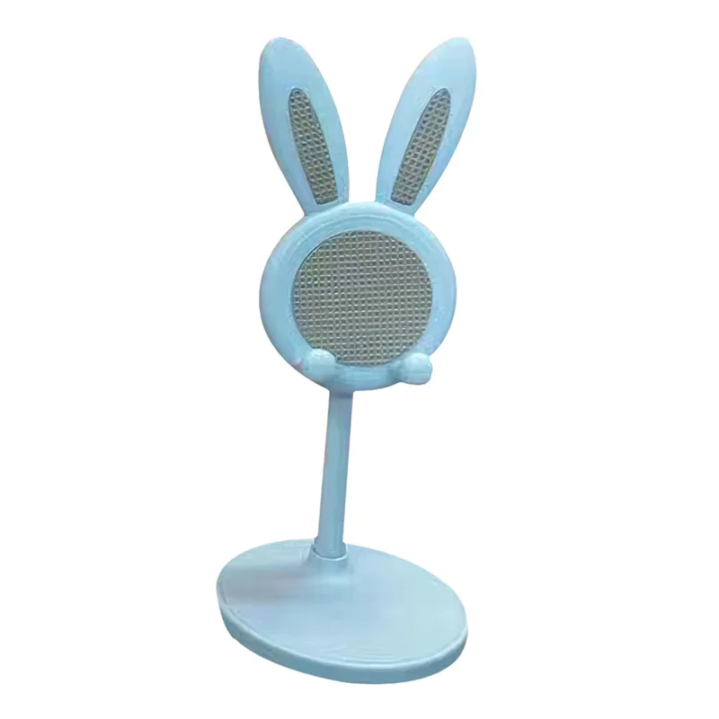 Cute Rabbit Phone Tablet Bracket Desktop Adjustable Cellphone Holder Stand for Devices within 10-inch - Blue