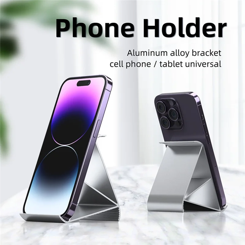 X3 Universal Mobile Phone Stand Desktop 3-Angle Adjustable Tablet Holder for 4-13 inches Devices - Silver