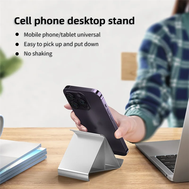 X3 Universal Mobile Phone Stand Desktop 3-Angle Adjustable Tablet Holder for 4-13 inches Devices - Silver