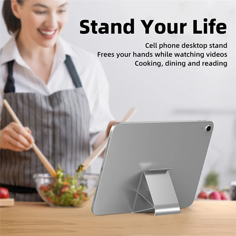 X3 Universal Mobile Phone Stand Desktop 3-Angle Adjustable Tablet Holder for 4-13 inches Devices - Silver
