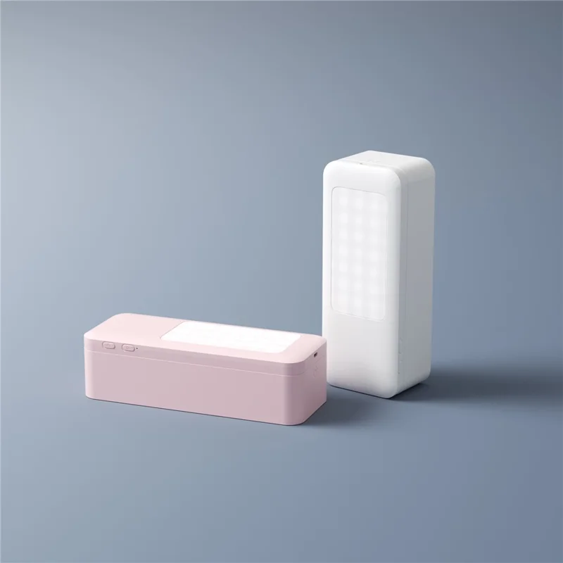 V10 Integrate Cell Phone Holder Multifunctional Live Streaming Fill Light Cell Phone Clip - Pink