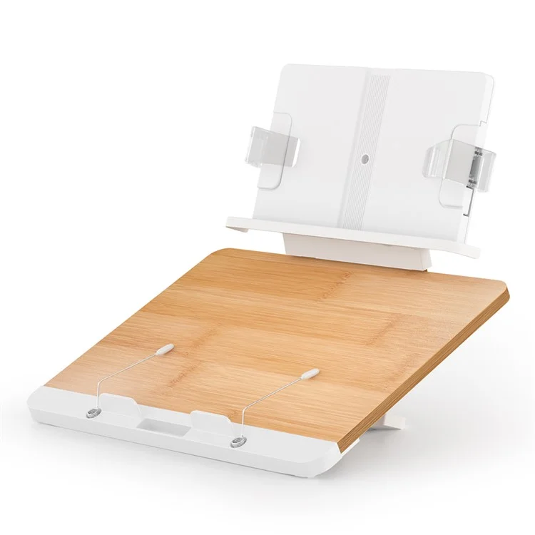 BG-5S Desktop Book Reading Stand Multi-Angle Adjustable Folding PC Tablet Holder with Book Clip