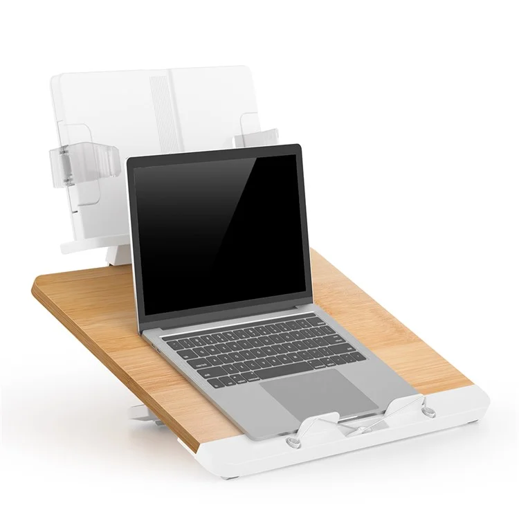 BG-5S Desktop Book Reading Stand Multi-Angle Adjustable Folding PC Tablet Holder with Book Clip
