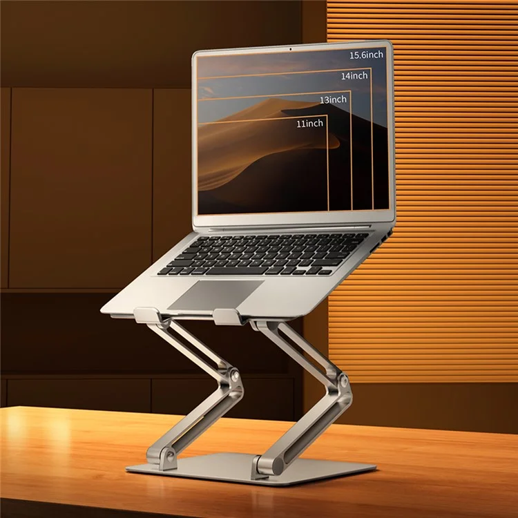 AP-2DH Folding Portable Desktop Laptop Holder for iPhone 16 / 16 Plus / 16 Pro / 16 Pro Max Multi-Angle Adjustable Aluminum Alloy Notebook Stand