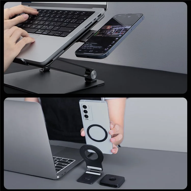 NILLKIN Suporte de Anel Magnético para Telefone Compatível com Magsafe Carregador Sem Fio Ajustável