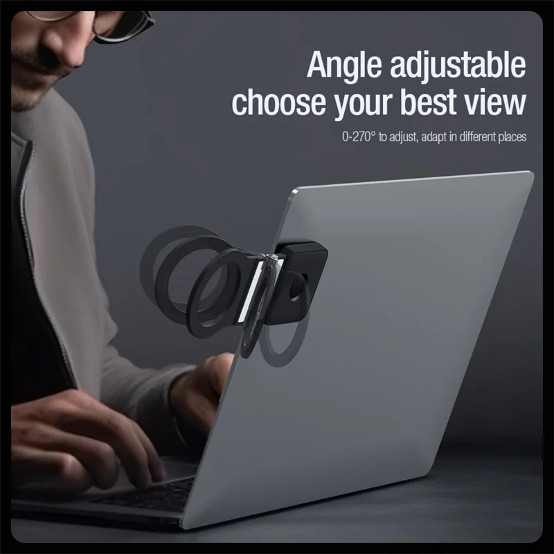 NILLKIN Magnetic Holder Ring Stand with Single Base Foldable Phone Mount Dock Compatible with Magsafe