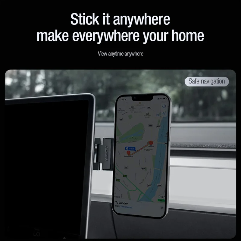 NILLKIN Magnetic Holder Ring Stand with Single Base Foldable Phone Mount Dock Compatible with Magsafe