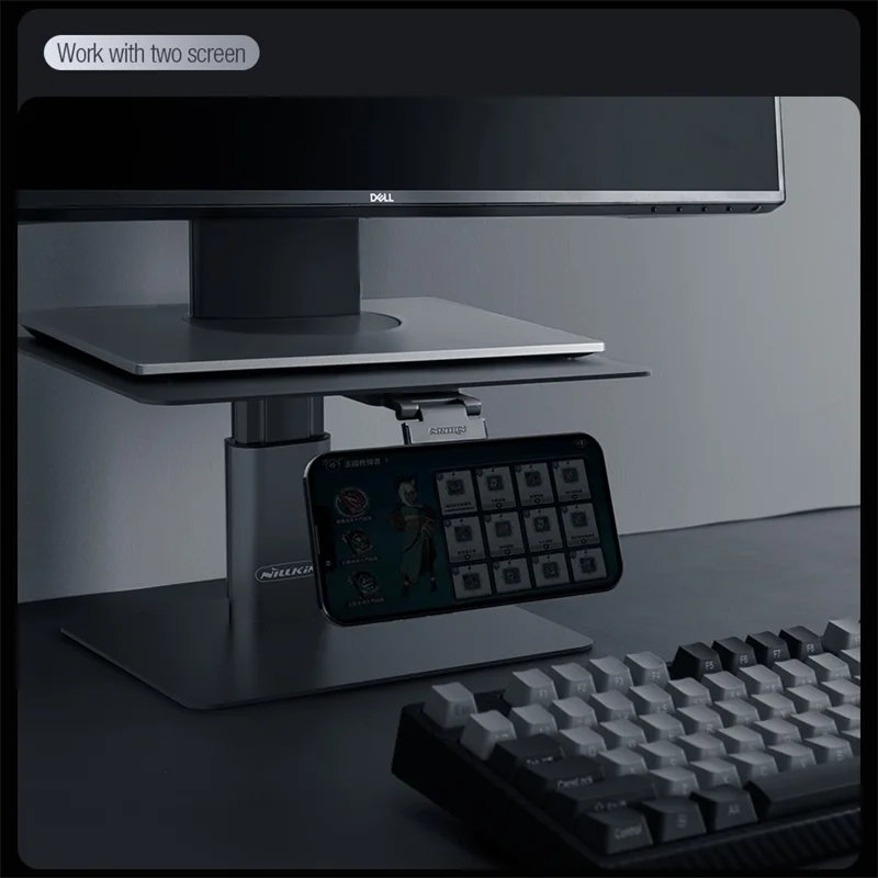 NILLKIN Magnetic Holder Ring Stand with Single Base Foldable Phone Mount Dock Compatible with Magsafe