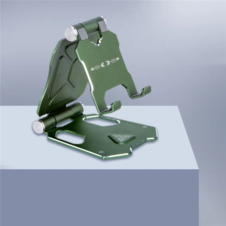 G55 Großer faltbarer Telefonhalter aus Aluminiumlegierung für iPhone 16 / 16 Plus / 16 Pro / 16 Pro Max - Winkelverstellbar - Grün