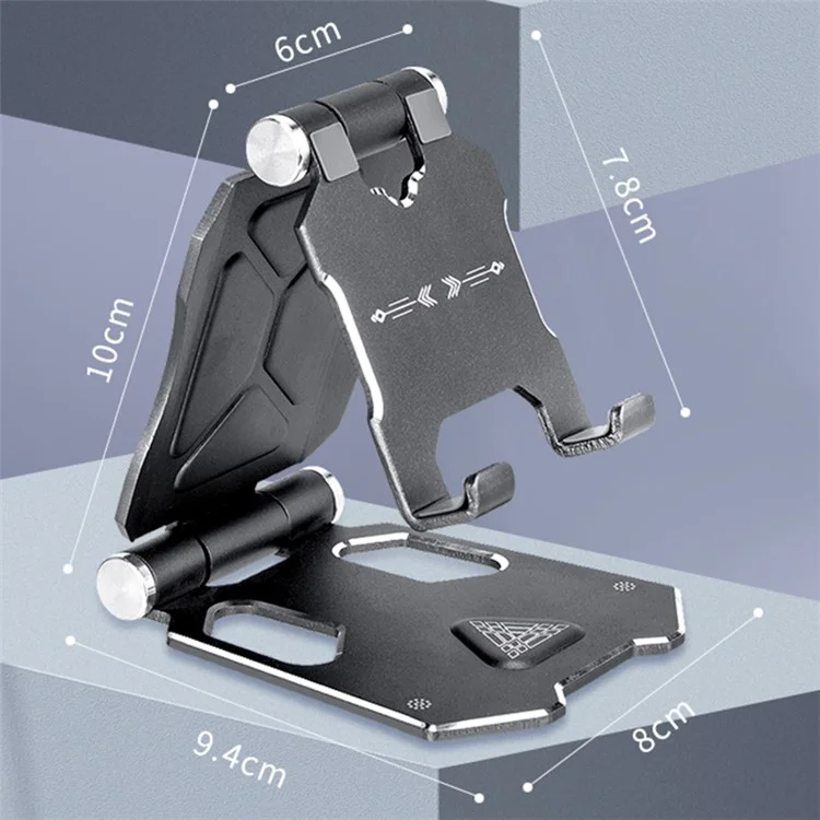 G55 Großer faltbarer Telefonhalter aus Aluminiumlegierung für iPhone 16 / 16 Plus / 16 Pro / 16 Pro Max - Winkelverstellbar - Grün