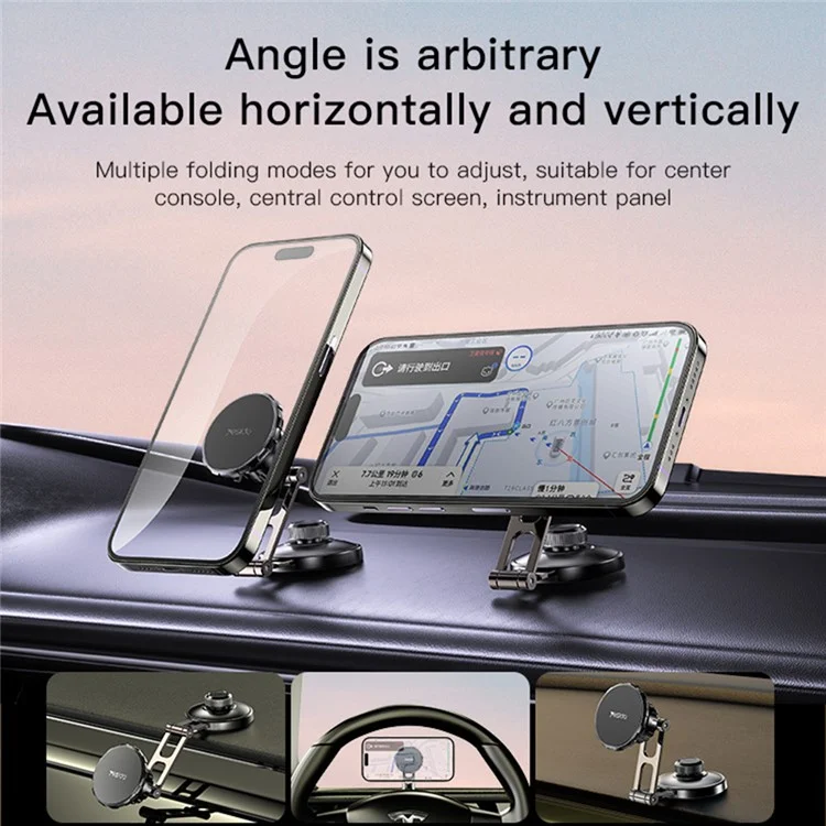 YESIDO C198 Dual Axis Adjustable Magnetic Phone Stands Suspension Screen Car Mount Phone Holder
