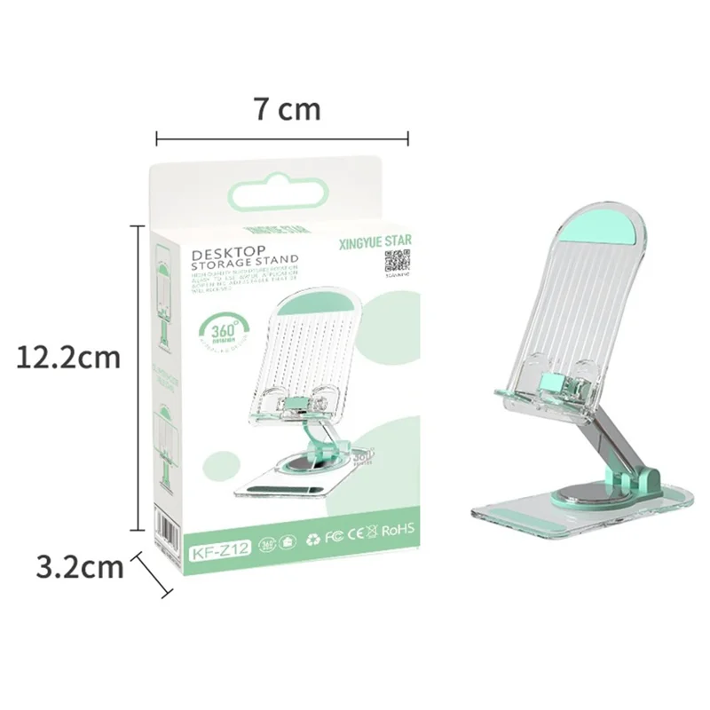 Transparent Acrylic Cell Phone Holder for iPhone 16 / 16 Plus / 16 Pro / 16 Pro Max Desktop Stand Non-Slip Phone Tablet Bracket - Pink