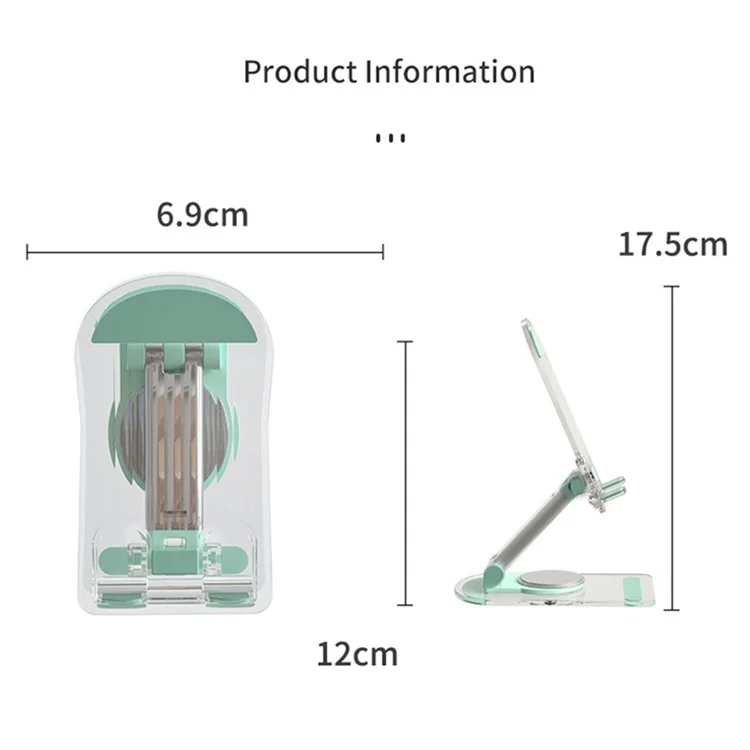 Transparent Acrylic Cell Phone Holder for iPhone 16 / 16 Plus / 16 Pro / 16 Pro Max Desktop Stand Non-Slip Phone Tablet Bracket - Pink