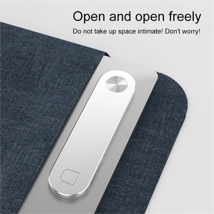 Laptop Side Mount Magnetic Phone Holder Aluminum Alloy Dual Screen Laptop Phone Holder - Silver