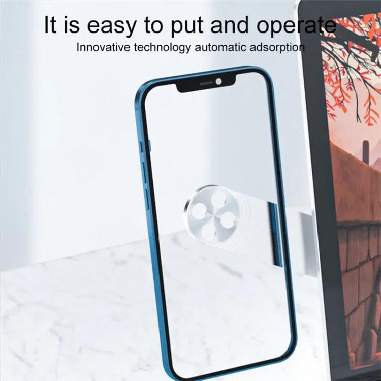Laptop Side Mount Magnetic Phone Holder Aluminum Alloy Dual Screen Laptop Phone Holder - Silver