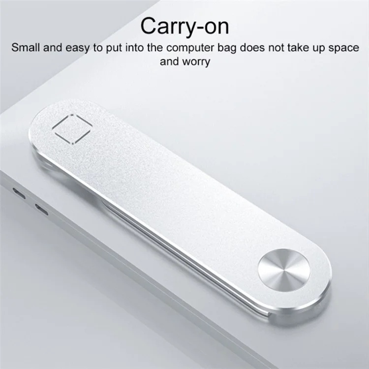Laptop Side Mount Magnetic Phone Holder Aluminum Alloy Dual Screen Laptop Phone Holder - Silver