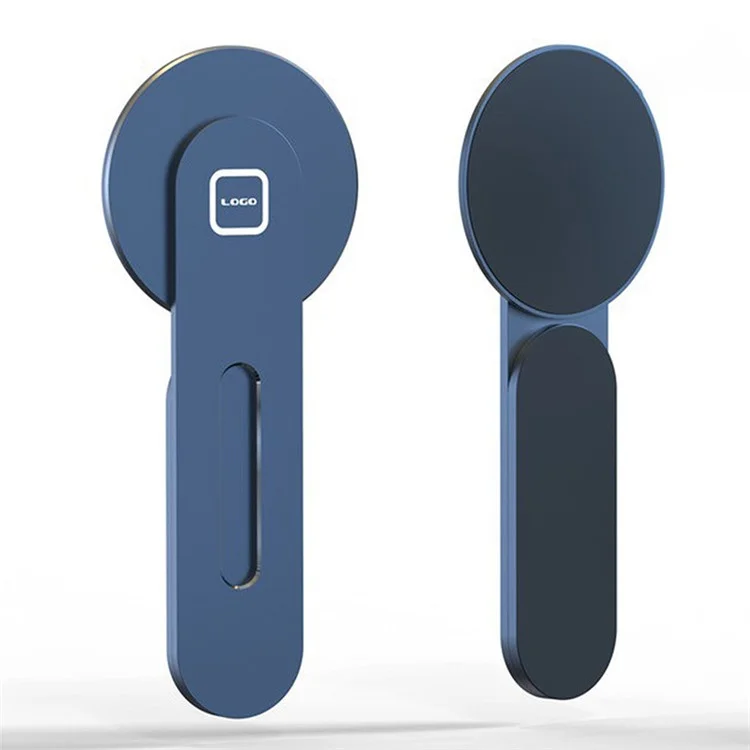 Support de téléphone portable pour ordinateur portable en alliage d'aluminium magnétique portable - Bleu