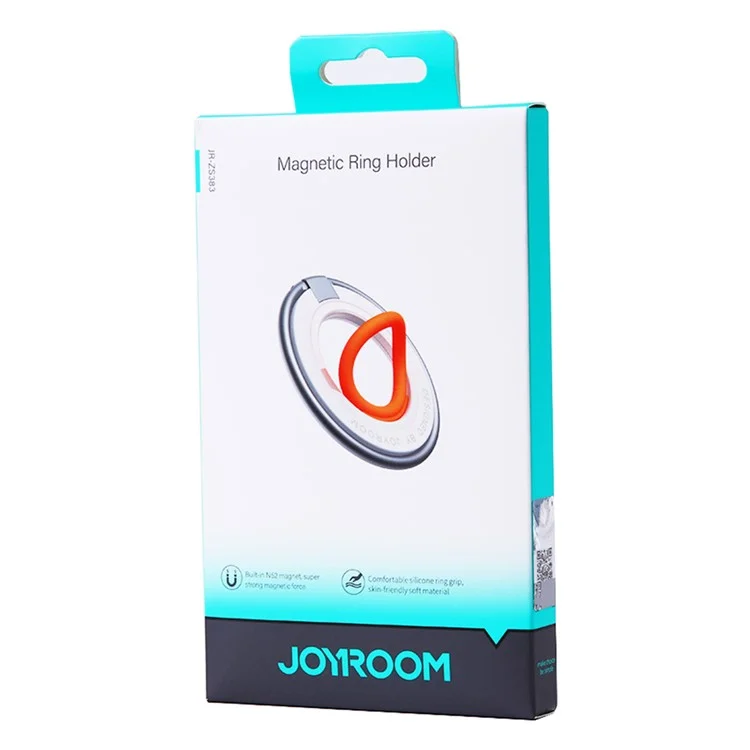 JOYROOM JR-ZS383 Magnetic Kickstand Compatible with Magsafe Grip Phone Holder Finger Ring Stand - White Orange