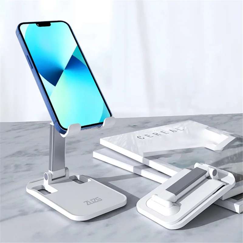 ZUZG Z16 Folding Lifting Table Stand for iPhone 16 / 16 Plus / 16 Pro / 16 Pro Max ABS Aluminum Alloy Desktop Phone Tablet Mount Holder