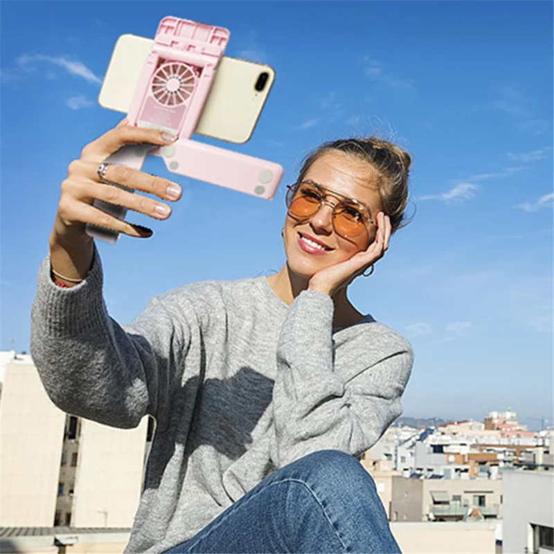 708 Phone Cooler Vlogging Phone Clip Holder Mount Med Indbygget 300mAh Batteri, praktisk til iPhone 16 / 16 Plus / 16 Pro / 16 Pro Max - Grøn