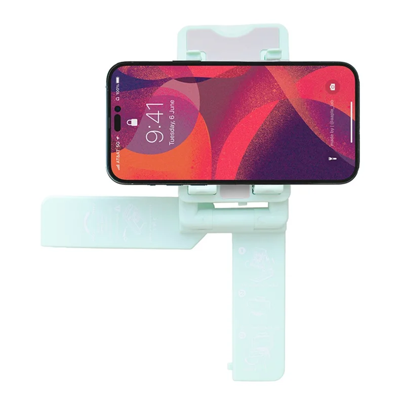 707 Cellphone Desktop Holder Mount Phone Cooler Vlogging Selfie Phone Clip Convenient for iPhone 16 / 16 Plus / 16 Pro / 16 Pro Max - Green