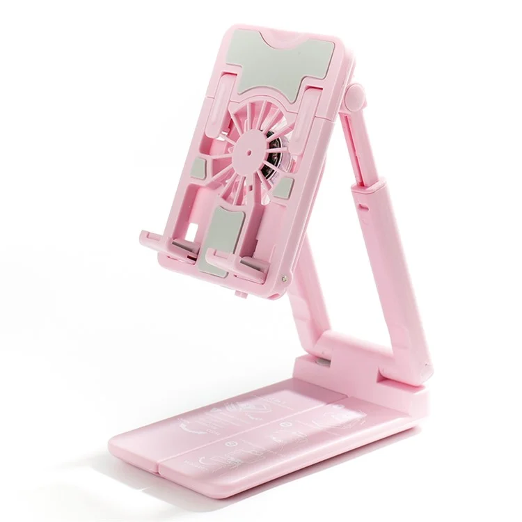 707 Cellphone Desktop Holder Mount Phone Cooler Vlogging Selfie Phone Clip Conveniente per iPhone 16 / 16 Plus / 16 Pro / 16 Pro Max - Rosa