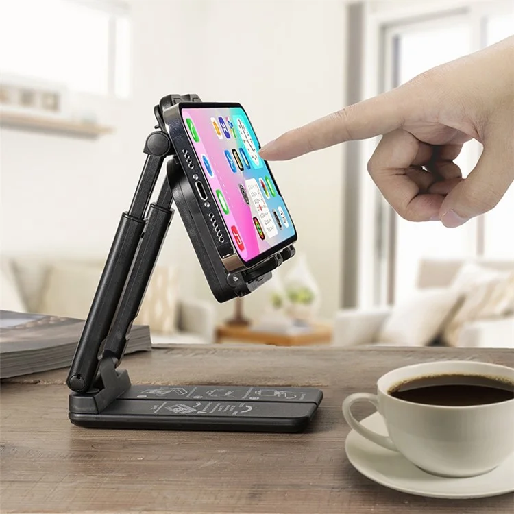 707 Cellphone Desktop Holder Mount Phone Cooler Vlogging Selfie Phone Clip Conveniente per iPhone 16 / 16 Plus / 16 Pro / 16 Pro Max - Rosa