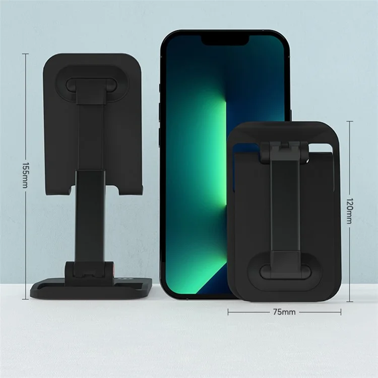 DEVIA Phone Stand Adjustable Foldable Desktop Phone Holder Tablets Cradle Dock for iPhone 16 / 16 Plus / 16 Pro / 16 Pro Max - White