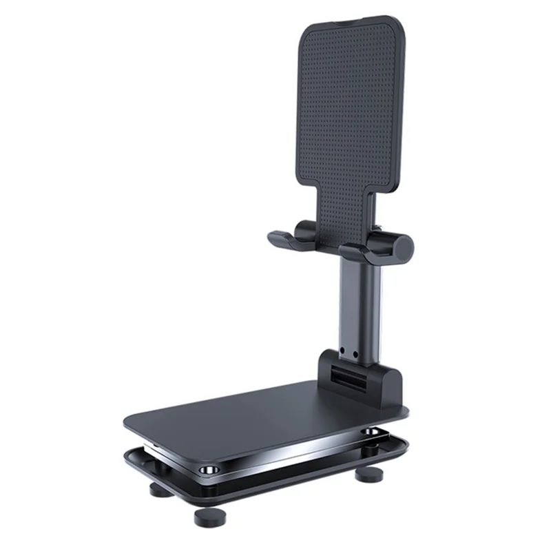 DEVIA ES054 Foldbar telefonstativ, højdejusterbart mobilholder til skrivebord til iPhone 16 / 16 Plus / 16 Pro / 16 Pro Max - Sort