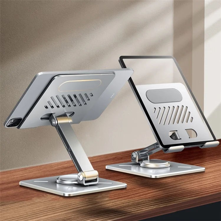 XUNDD XDHO-027 Rotationsuntergestell für Desktop-Tablet-Ständer für iPhone 16 / 16 Plus / 16 Pro / 16 Pro Max - Silber