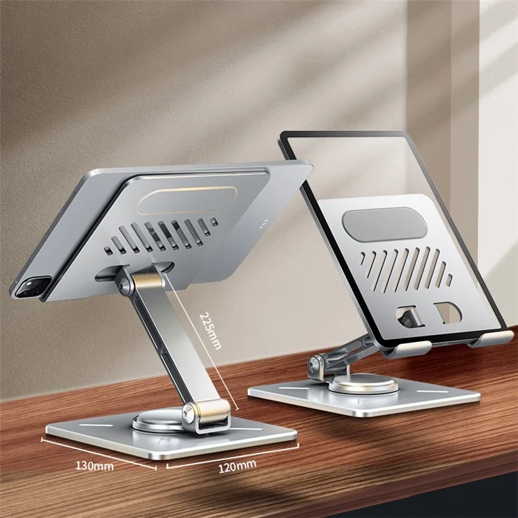 XUNDD XDHO-027 Rotationsuntergestell für Desktop-Tablet-Ständer für iPhone 16 / 16 Plus / 16 Pro / 16 Pro Max - Silber