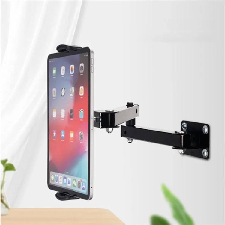 Wall-Mounted Extendable Tablet Smartphone Holder with Long Arm for iPhone 16 / 16 Plus / 16 Pro / 16 Pro Max 4-13 Inch Devices