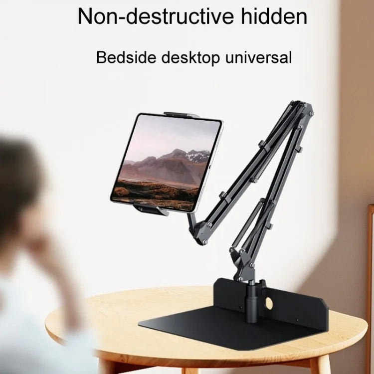 Универсальная подставка-держатель T31 Hidden Lazy Phone Tablet с расширенной рукой N2L + 4 крепления для кабеля для iPhone 16 / 16 Plus / 16 Pro / 16 Pro Max