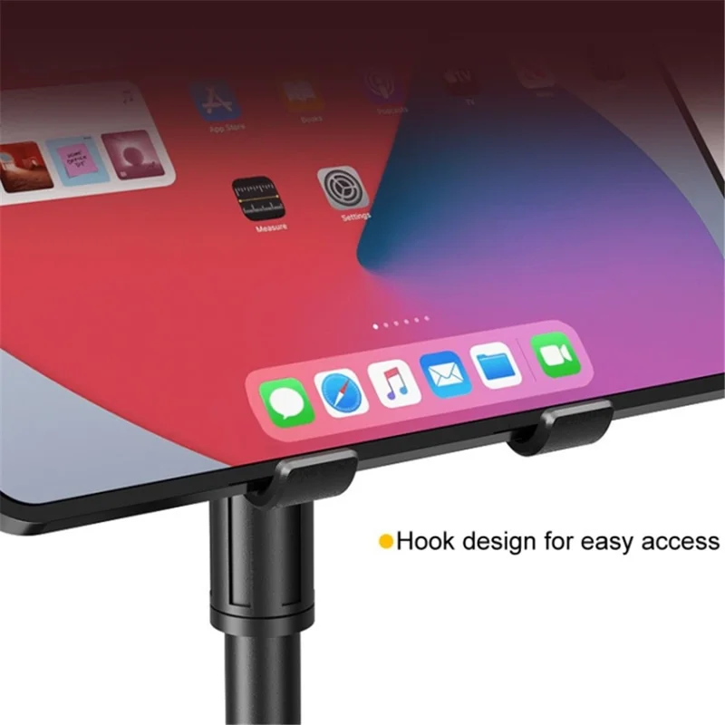 P1 Universal Tablet Stand Adjustable Height Desktop Phone Holder with Slot for iPhone 16 / 16 Plus / 16 Pro / 16 Pro Max