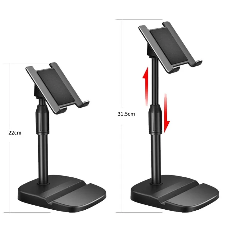 P1 Universal Tablet Stand Adjustable Height Desktop Phone Holder with Slot for iPhone 16 / 16 Plus / 16 Pro / 16 Pro Max