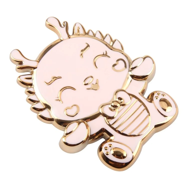 Cartoon Zodiac Dragon Phone Kickstand Desktop Folding Phone Stand - Pink