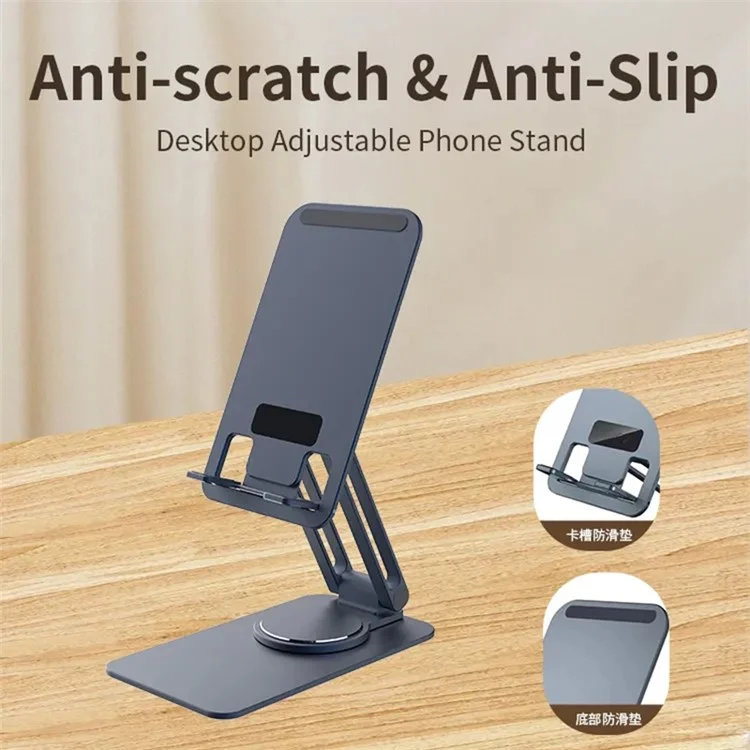 JMARY MK-60 Портативный настольный складной держатель для планшета Anti-Slip Mobile Phone Stand для iPhone 16 / 16 Plus / 16 Pro / 16 Pro Max