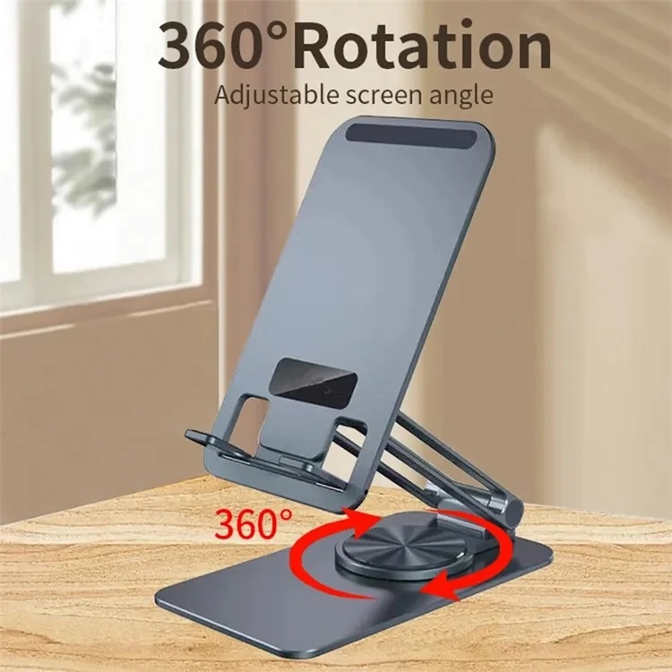 JMARY MK-60 Портативный настольный складной держатель для планшета Anti-Slip Mobile Phone Stand для iPhone 16 / 16 Plus / 16 Pro / 16 Pro Max
