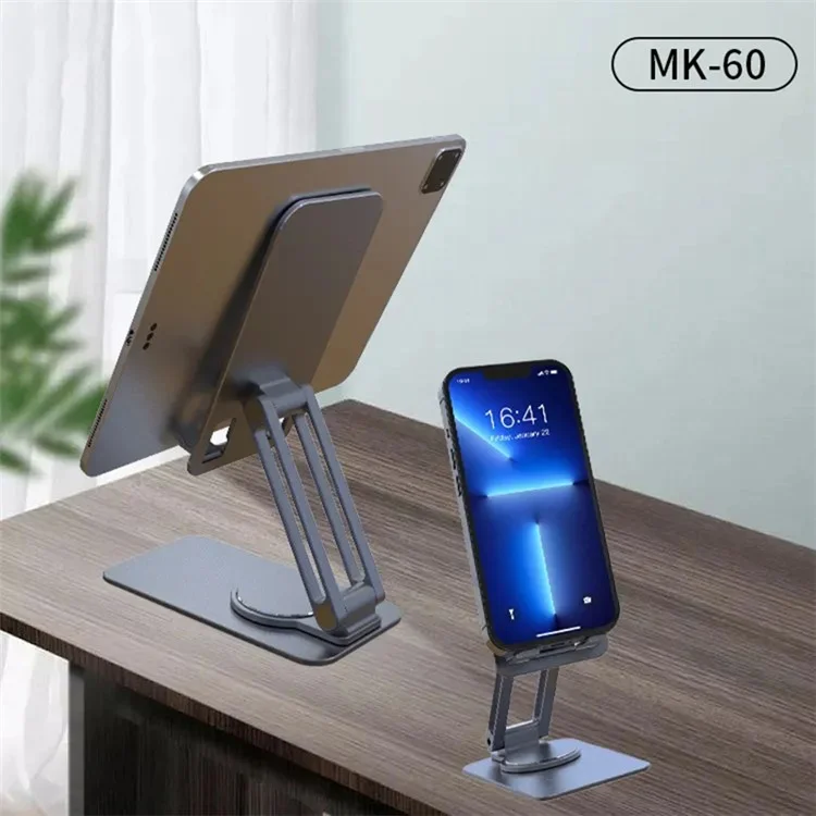 JMARY MK-60 Портативный настольный складной держатель для планшета Anti-Slip Mobile Phone Stand для iPhone 16 / 16 Plus / 16 Pro / 16 Pro Max
