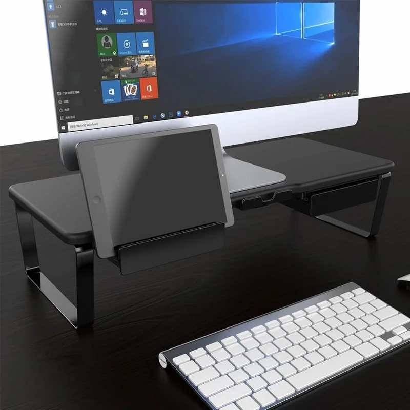 Wholesale SHC MDF+PVC Computer Monitor Riser Desktop Stand Laptop Base ...