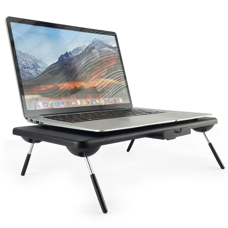 TT4M MDF+PVC Computer Monitor Riser Einstellbarer Desktop -stand Laptop Basis - Schwarz