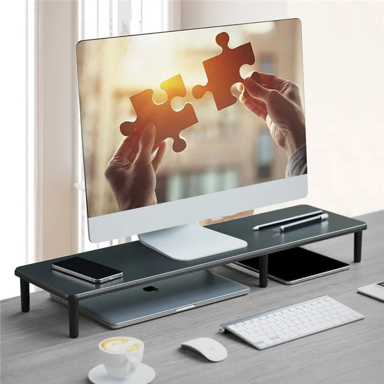 ST79 MDF Board Lengthen Computer Monitor Desktop Stand Heighten Base