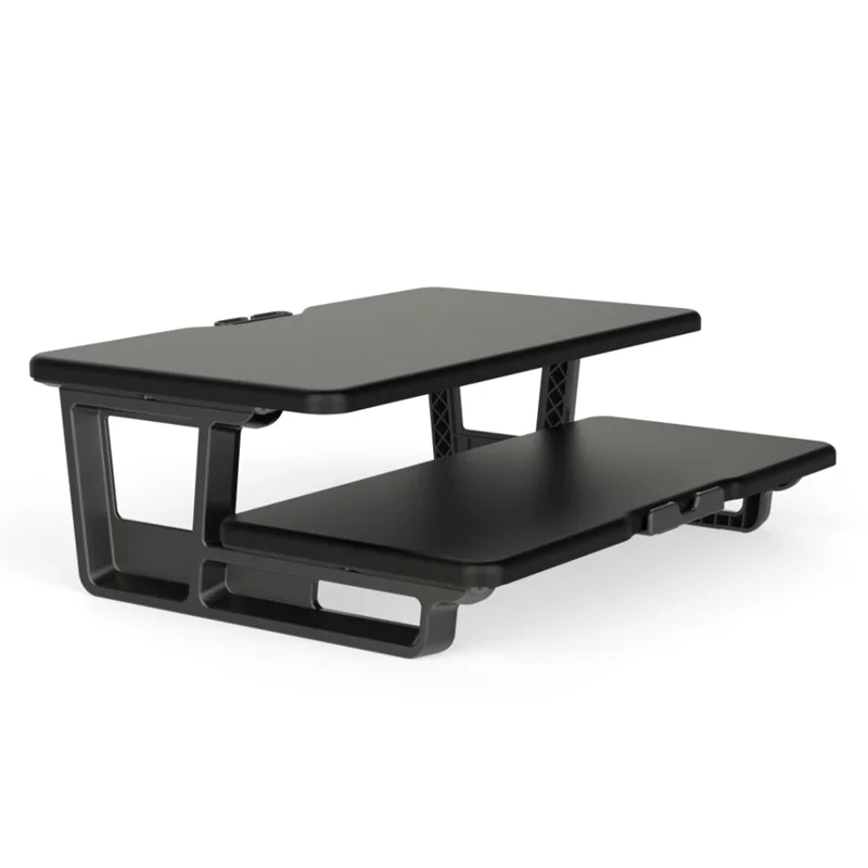 SP 2 Layer Wooden Computer Monitor Laptop Heighten Stand Desktop Storage Rack - Black