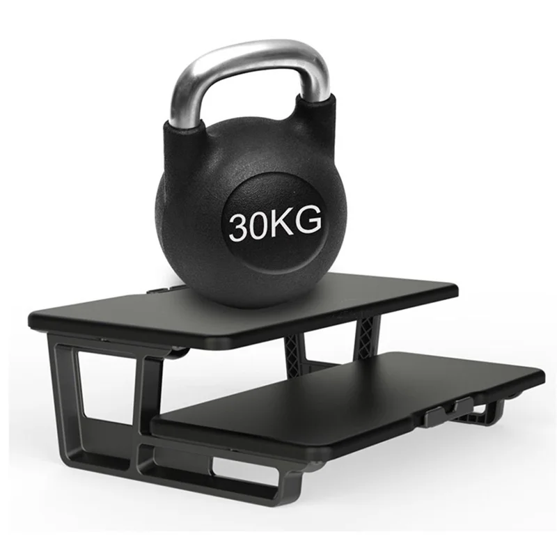 SP 2 Layer Wooden Computer Monitor Laptop Heighten Stand Desktop Storage Rack - Black