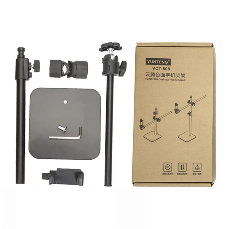 YUNTENG 808 Microphone DSLR Camera Desktop Mount Stand Table Phone Clip Holder