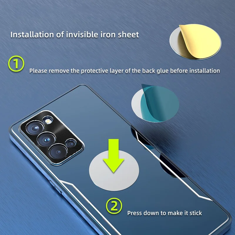 T617 Laptop Side Mount Phone Holder Aluminium Alloy Magnetic Phone Stand Computer Expansion Bracket - Silver